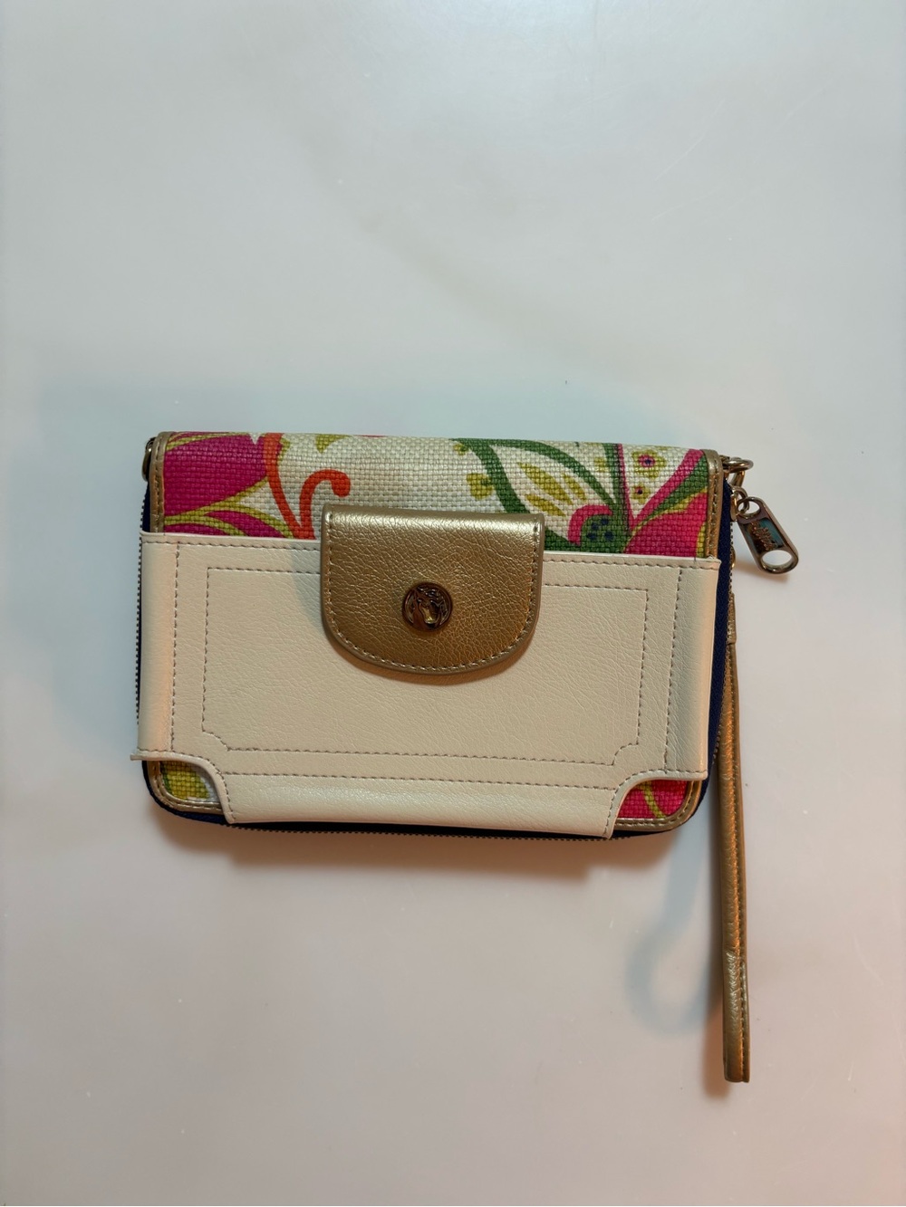 Spartina wristlet with strap